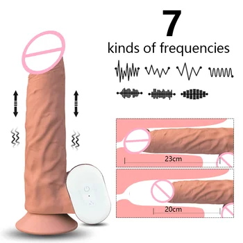 Erotyczny miękki wibrator z podgrzewaną wodą analny korek analny teleskopowy penisa silna przyssawka Dick zabawka dla dorosłych, G-Spot, orgazm, seks zabawki