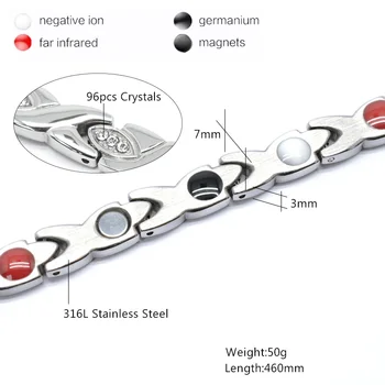 Escalus moda 96шт kryształy magnetyczne naszyjnik ze stali nierdzewnej dla kobiet kolor srebrny naszyjnik szyi czapki Sharm 4-w-1 biżuteria