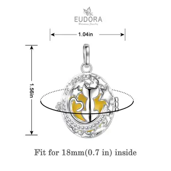 Eudora Locket Harmony Bola Ball Star&Cat Crystal CZ Cage wisiorek naszyjnik fit Chime Ball biżuteria dla kobiety w ciąży K378