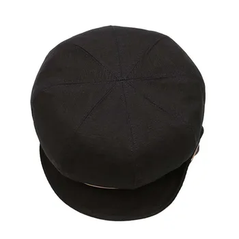 Fibonacciego retro poziome pasy Gazeciarz czapka wysoka jakość bierze pas ośmioboczna kapelusz dla mężczyzn kobiet czapka