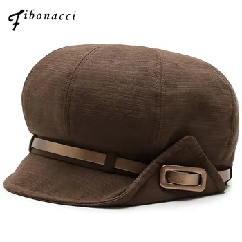 Fibonacciego retro poziome pasy Gazeciarz czapka wysoka jakość bierze pas ośmioboczna kapelusz dla mężczyzn kobiet czapka