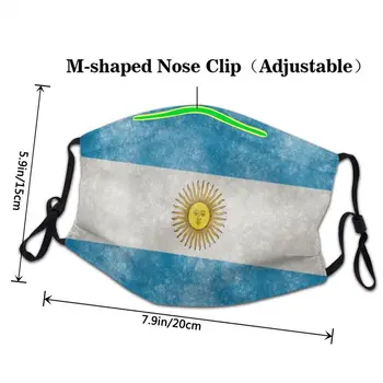 Flaga Argentyny Wielokrotnego Użytku Unisex Dorosłych Maska Do Twarzy Moda Retro Styl Anty Mgła Pokrywa Przeciwpyłowa Maska Przeciwpyłowa Usta Муфель
