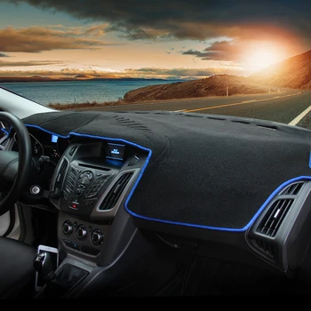 Ford Focus 3 MK3 2012-2016 2017 2018 LHD pokrywa desce rozdzielczej samochodu dywaniki unikać światła hamulcowe osłona przeciwsłoneczna dywany akcesoria