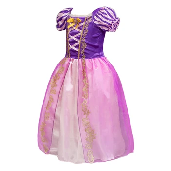 Fotelik sukienka Rapunzel zaplątany fantastyczny strój dziewczyny Urodziny bal Przebierańców sukienka Rapunzel peruki i akcesoria księżniczki