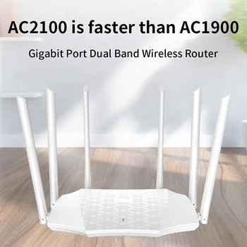 GC21 gigabit przekaźnik AC2100 bezprzewodowy mocny router Wifi z 6*6dBi anteny o wysokim zysku IPV6,Poytep wifi łatwa konfiguracja
