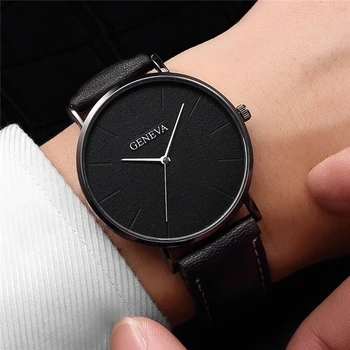 Geneva zegarek damski ultra cienki skórzany pasek zegarka zegarki damskie kobiety prosty design zegarek relogio feminino reloj mujer saati