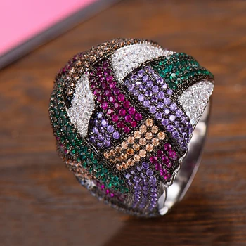 GODKI Monaco Designer Luxury Twist Lines Geometry Cubic Zirconium Engagement Dubai Naija Bridal Finger Rings Jewelry Addiction
