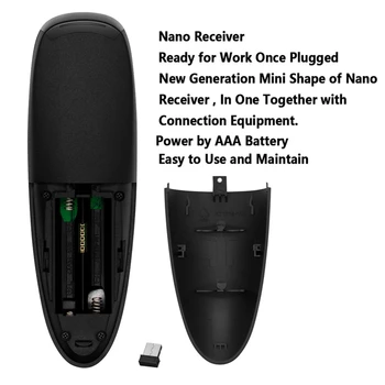 Głosowa powietrzna mysz z bezprzewodowym mikrofonem pilot zdalnego sterowania z IR edukacyjnych żyroskop podświetlenie led dla systemu Android Box