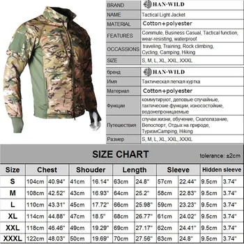 HAN WILD Hiking Jacket Tactical Softshell Cycling Jacket / spodnie kamuflażowe myśliwskie stroje mundur wiatroszczelna kemping