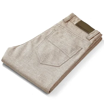 HCXY marka 2019 lato wysokiej jakości męskie lniane spodnie Męskie casual cienkie spodnie męskie spodnie męskie spodnie plus rozmiar 38