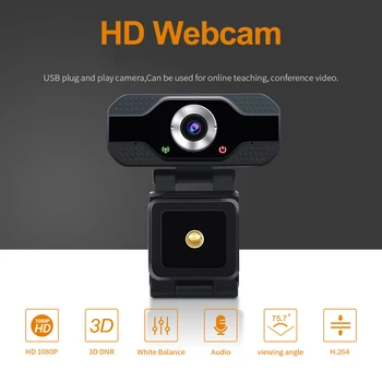 HD 1080P, kamera internetowa, wbudowany mikrofon inteligentne kamery USB dla PS4 XBOX komputery laptopy gry Cam Mac OS, Windows, Android