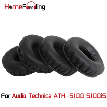 Homefeeling poduszki słuchawek Audio Technica ATH S100 S100IS słuchawki nauszniki okrągłe uniwersalne Leahter Repalcement Parts nauszniki