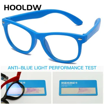 HOOLDW New Anti blue Light Kids Okulary Children Optical Frame potrzeb eyeware Boy Girls Computer folie zamykające okulary UV400