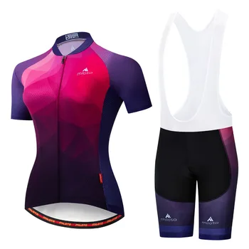 Hot MILOTO Women Pro Cycling Sets Bike Summer Clothes Cycling Jersey Set Bicycle Road Jerseys MTB Bicycle Wear roupa ciclismo