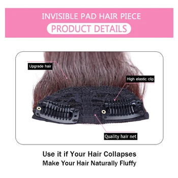 HUAYA syntetyczne uszczelki do włosów kawałek prostych włosów niewiem zagęszczony korzeni włosów Pad wysoka odporność na temperaturę przedłużanie włosów klipy