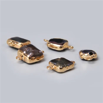 Hurtowa sprzedaż nowy czarny sześcian двуглавая klamra Urok perły złącze wisiorek do produkcji biżuterii pasują naszyjniki bransoletki słodkowodne