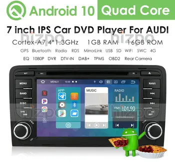 IPS 2 Din Android 10 samochodowa GPS nawigacja do Audi A4 B6 B7 S4 B6 B7 RS4 B7 SEAT Exeo 2008-2012 Dvd, stereo, Radio odtwarzacz multimedialny