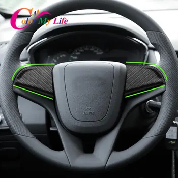 Jameo Auto stylizacja samochodu nadaje się do Chevrolet Orlando przyciski w kierownicy osłona wykończenie naklejka akcesoria