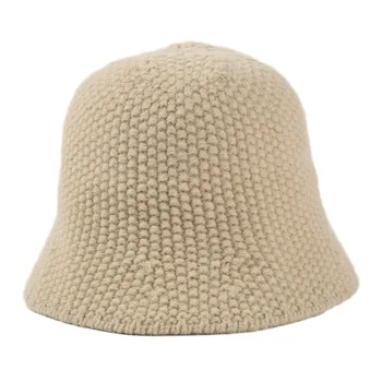 Jesień zima unisex wełniane kapelusze wiadro dzianiny kapelusz składany męskie damskie Wędkarstwo kapelusze piesze wycieczki Rybacki kapelusz polowanie dziewczyna