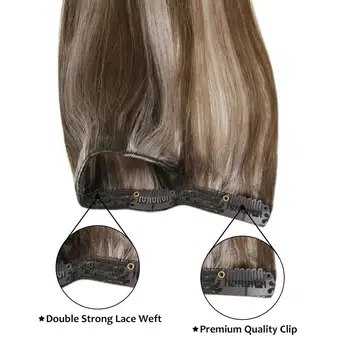 Klips do włosów Moresoo w samochodzie brazylijski Remy zaciski do ludzkich włosów w podwójnej kaczce prostą zacisk na rozszerzeniach ludzkich włosów