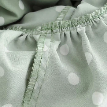 Kobiety 2019 polka dot wydruku Za Zielona spódnica letnia, moda damska plisowane falbanki spódnicy dla słodkiej Pani faldas mujer moda