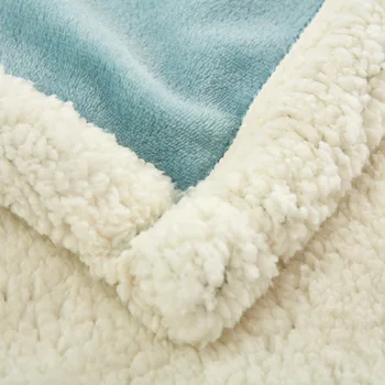 Koc Sherpa fleece zimowy miś jednolity kolor zagęszczony sen koc baranek flanela moda sofa z mikrofibry Manta 150/180/230
