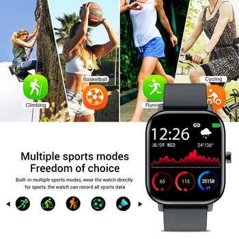 Kolorowy ekran inteligentne zegarki męskie serca ciśnienie krwi inteligentne połączenie Bluetooth zegarek dla Xiaomi Full Touch zegarki sportowe mężczyźni kobiety