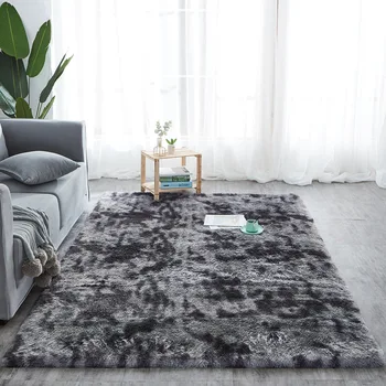 Kudłaty dywan Tie-dye dywany z nadrukiem Alfombra pluszowe podłogowe puszyste dywaniki plac zabaw, sztuczne futro mata do salonu dywaniki duże dywany