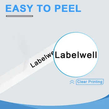 Labelwell 12szt 18mm*8m laminowane wytwórnia Taśma Tze-241 Tze241 wymiana kasety drukującej etykiety do drukarek Brother p-touch czarny na białym