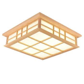 Lampy sufitowe Japoński styl tatami lampa LED drewniany sufit oświetlenie jadalnia sypialnia lampa gabinet herbaciarnia lampa 0033