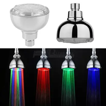 Led prysznice głowicy światło 7 kolorów zmiana kran łazienka, prysznic, głowica przenośny wanna nad głową opryskiwacz LED sprinkler