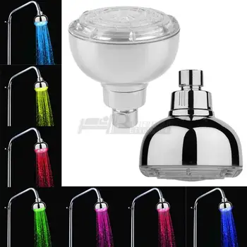 Led prysznice głowicy światło 7 kolorów zmiana kran łazienka, prysznic, głowica przenośny wanna nad głową opryskiwacz LED sprinkler