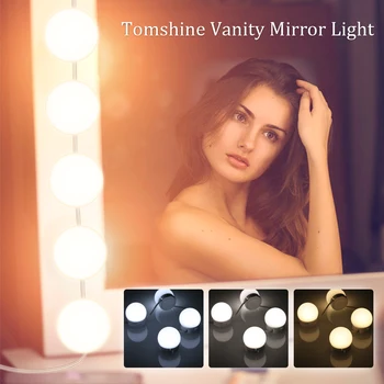 LED USB DC5V Makeup Lamp Wall Light Beauty 10 żarówek zestaw toaletka Stepless Dimmable Hollywood Vanity Mirror Light