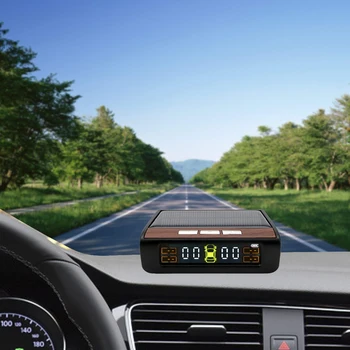 LEEPEE Car TPMS system kontroli ciśnienia w oponach energia słoneczna automatyczna autoalarm monitor cyfrowy LCD opieki auto