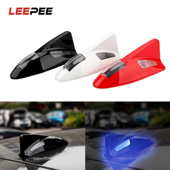 LEEPEE Solar Power Exterior Accessories Creative Decoration Strobe Bulb Car Warning Lamp Shark Fin Antenna LED Light