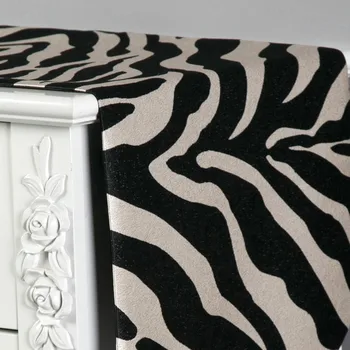 Lekki obiekt, w luksusowym Europejski żakardowe wzór Zebra stół Biegacz flaga TV, szafa aneks kuchenny stół pokrywa