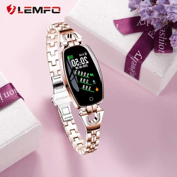 LEMFO H8 Smart Watch Women 2019 wodoodporny monitorowanie rytmu serca Bluetooth dla Android IOS fitness bransoletka Smartwatch