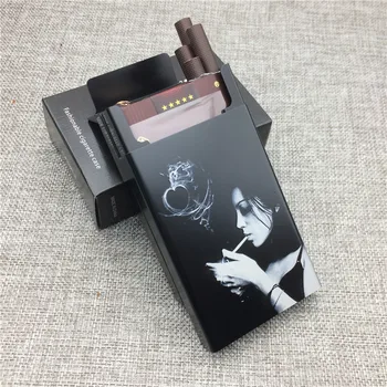 LF040 spersonalizowane moda курящая dziewczyna samotna dziewczyna papierośnicę ze stopu aluminium Laserowa zewnętrzny nie blakną papierosów skrzyni