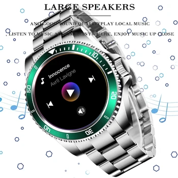 LIGE 2020 moda pełne koło ekran dotykowy męskie inteligentny zegarek wodoodporny Sport fitness muzyka zegarki luksusowe inteligentny zegarek dla mężczyzn
