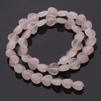 Louleur Heart Shape Pink Nature Stone Beads Selectable 10mm Beads For Bracelets Necklaces Making Strand