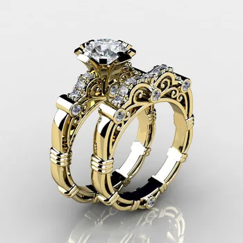 Luksusowy, różowego Złota kolorowy pierścień europejskie i amerykańskie kobiece serce i Strzała CZ pierścionek zaręczynowy