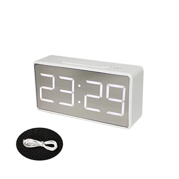 Lustro budzik cyfrowy wyświetlacz led elektroniczny czasie temperatura kalendarz tenis budzik USB ładowanie studenckie zegar na biurko