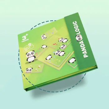 Magnetyczna Montessori Panda Drewniane Klocki Przenośny Logicznego Myślenia Stężenie Magnetyczna Książka Interakcji Zabawka