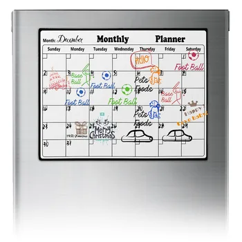Magnetyczny kalendarz planiści do lodówki biała tablica miesięczny harmonogram do lodówki стираемый kalendarz wodoodporną zarządzanie czasem
