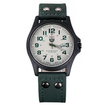 Marka Sport wojskowy zegarek moda casual kwarcowy zegarek skóra analogowe mężczyźni 2019 Nowy SOKI luksusowe zegarki Relogio Masculino
