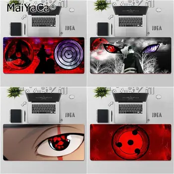 Maya wysokiej jakości anime Naruto oczy Sharingan laptop do gier myszy Podkładka pod mysz Bezpłatna wysyłka Duży podkładka do myszy, klawiatury mata