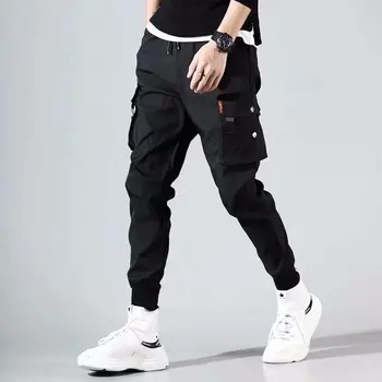 Meble ubrania męskie multi kieszenie cargo spodnie hip-hop casual męskie sportowe spodnie biegacze spodnie moda Harajuku Męskie spodnie