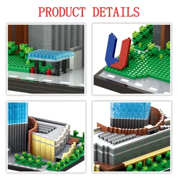 Miasto Szanghaj centrum finansowe znana architektura cegły twórca 3D mini Diament Diy bloki zabawki dla dzieci prezent