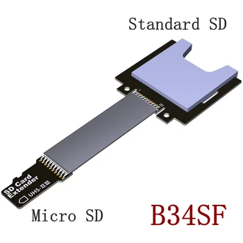 Micro SD / TF karta pamięci zestaw SD Male to SD Bielizna rozszerzenie miękki UHS2 UHS-III elastyczna płaska CableFPC przedłużacz kabla 10 cm 30 cm do 1 m