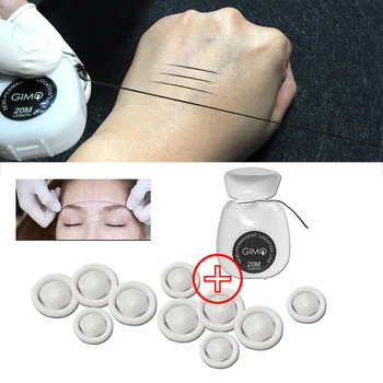 Microblading pre ink mapping string locktion line with color eyebrow tint mixer brow mapping for microshading permanent makeup